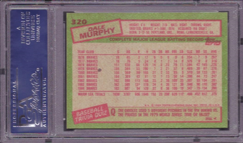 PSA Set Registry Digital Album: Dale Murphy #3 Atlanta Braves PSA 9 Set