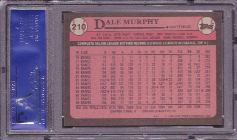 PSA Set Registry Digital Album: Dale Murphy #3 Atlanta Braves PSA 9 Set