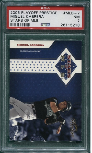 Miguel Cabrera 2005 Playoff Prestige MLB Game Jersey Collection Florida  Marlins