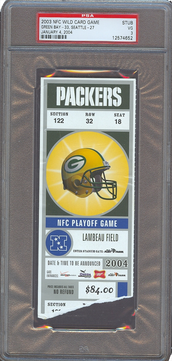 January 4, 2003 at Lambeau Field, NFC Wild Card Game: Atlanta 27, Green Bay  7