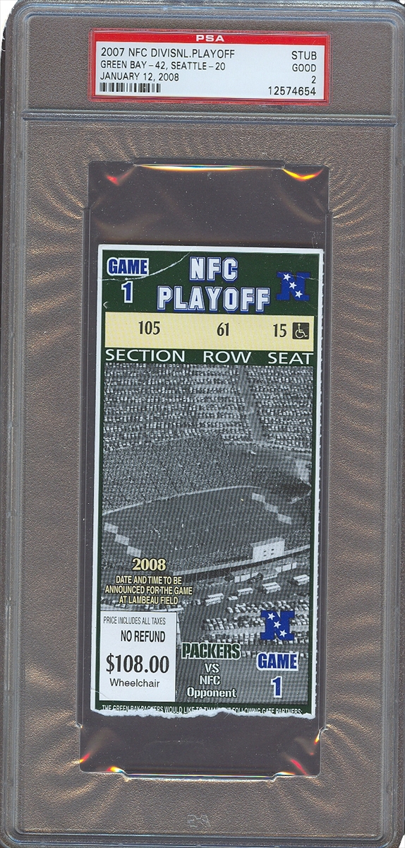 NFL 2012-2013 Green Bay Packers NFC Playoff Game Ticket! 1/5/2013