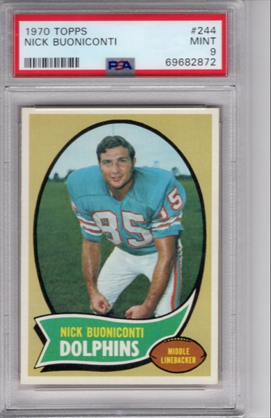 : 1970 Topps # 244 Nick Buoniconti Miami Dolphins