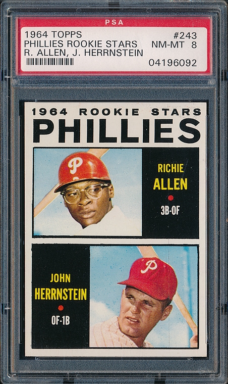 DICK RICHIE ALLEN 1964 PHILLIES ROOKIE OF THE YEAR HITTING PHOTO