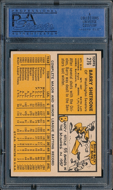Baseball - 1963 Topps Washington Senators: bobsbbcards Set Image Gallery