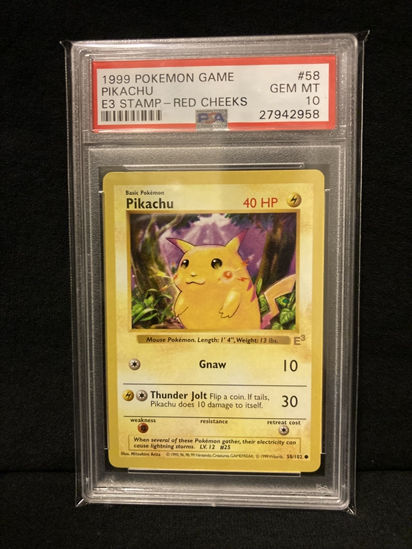pokemon pikachu e3 card Graded: 58/102 Yellow Cheeks Stamp PSA 9 Buy this amazing trading card from our collection Pikachu - ( Stamped with