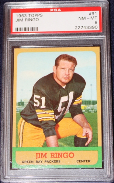 : 1963 Topps # 91 Jim Ringo Green Bay Packers (Football