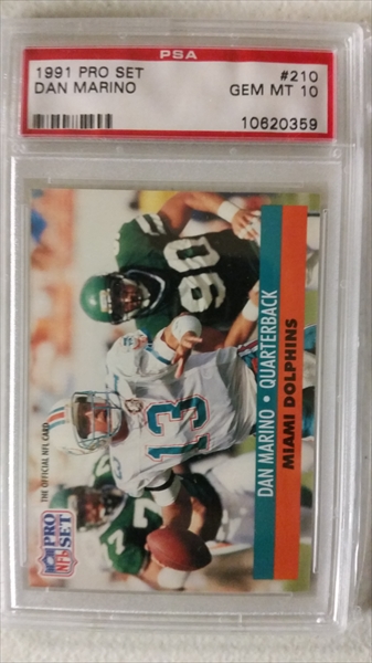 1991 PRO SET # 210 DAN MARINO . MIAMI DOLPHINS