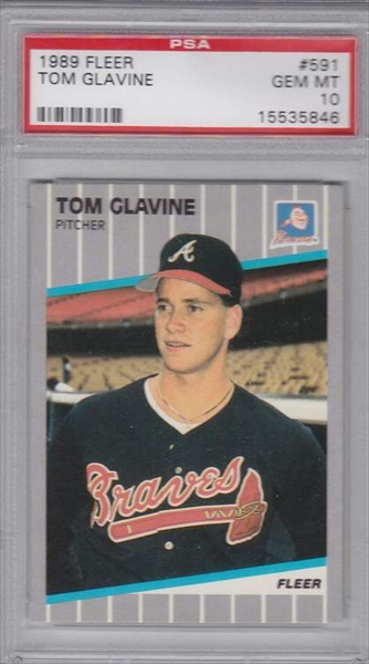 1998 Pinnacle Jersey Number Bankruptcy #82 TOM GLAVINE atlanta braves –