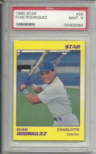 Texas Rangers Cards: 1990 Charlotte Rangers Star - Ivan Rodriguez