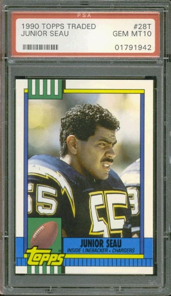 Topps Junior Seau 2002 Playoff Game Worn Jersey Card