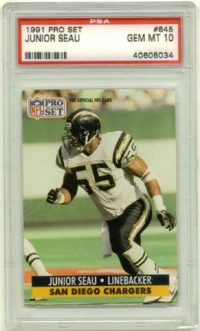 Junior Seau 2002 Playoff Game Worn Jersey Card