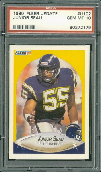 Topps Junior Seau 2002 Playoff Game Worn Jersey Card