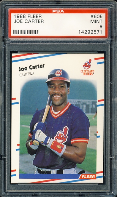 Joe Carter Signed Cleveland Indians 1989 Donruss Baseball Card