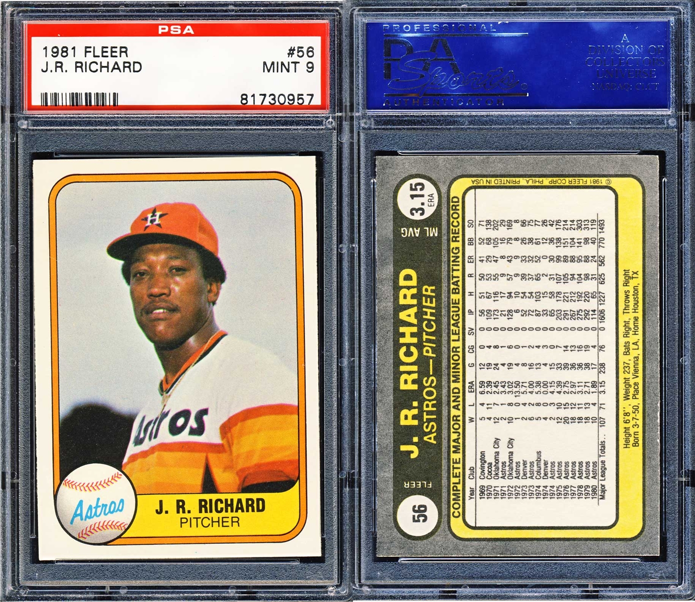  1979 Topps # 203 Record Breaker J.R. Richard Astros