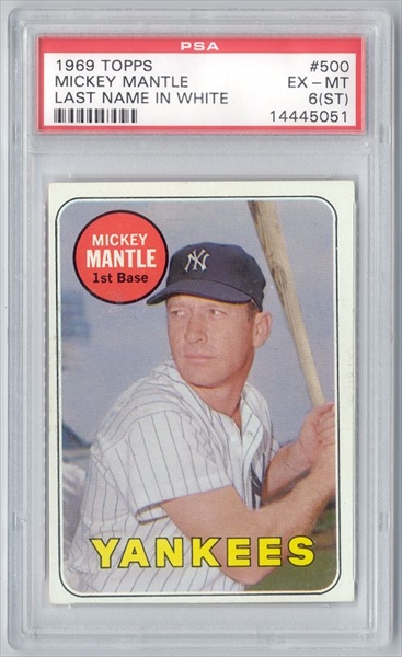 MICKEY MANTLE PSA 7 Topps #HTA7 Collector Card New York Yankees Diamond  2011