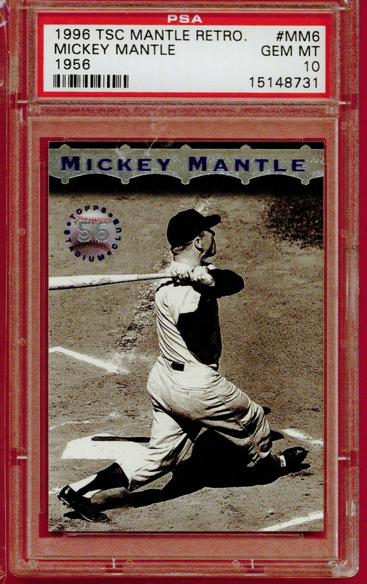 1996 Stadium Club Mantle #MM2 Mickey Mantle with Game-Used