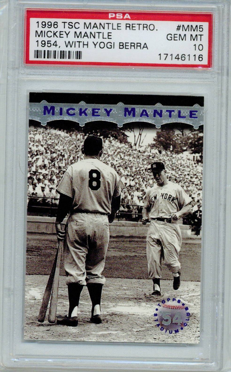 1996 Stadium Club Mantle #MM2 Mickey Mantle with Game-Used