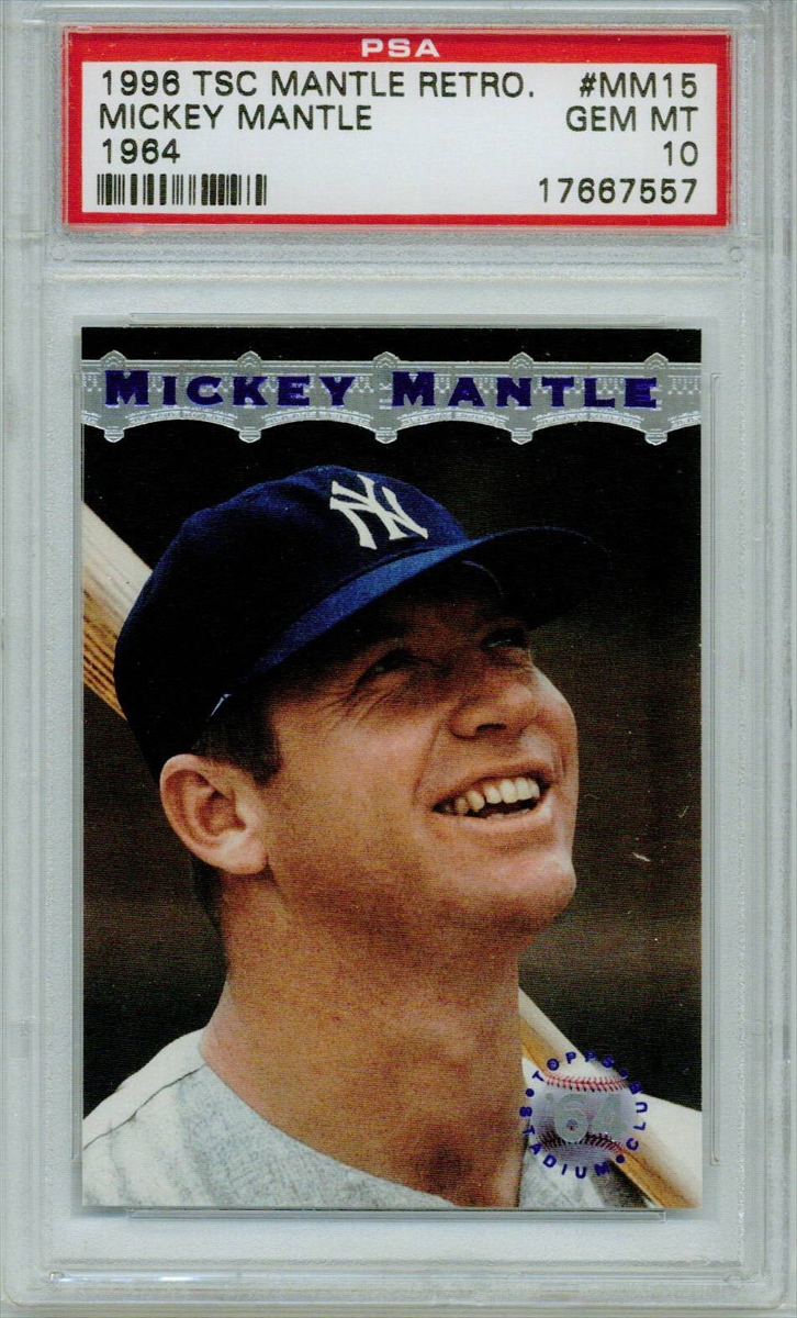  1996 Stadium Club Mantle Baseball Card #MM2 Mickey Mantle :  Collectibles & Fine Art