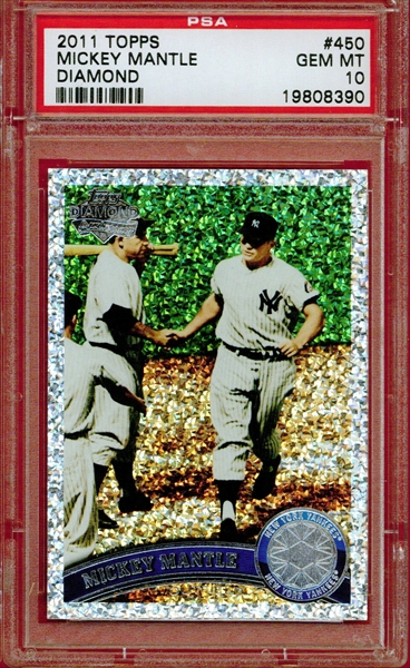 MICKEY MANTLE PSA 7 Topps #HTA7 Collector Card New York Yankees Diamond  2011