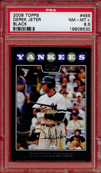 Derek Jeter Card 2005 Topps Black #600 PSA 9 –