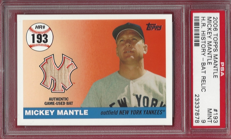 Mickey Mantle 2007 Topps Home Run History Game Used Bat