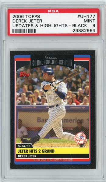 Derek Jeter Card 2005 Topps Black #600 PSA 9 –