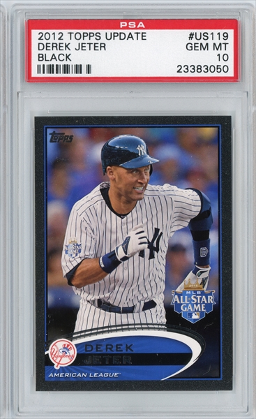 Derek Jeter Card 2005 Topps Black #600 PSA 9 –