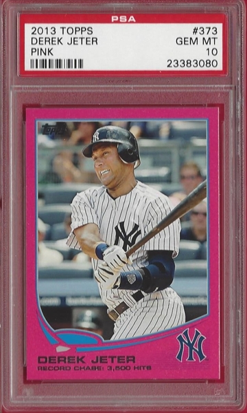 Derek Jeter Card 2005 Topps Black #600 PSA 9 –