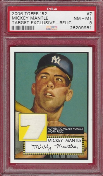  2009 Topps Tribute Relics #7 Mickey Mantle Game Worn