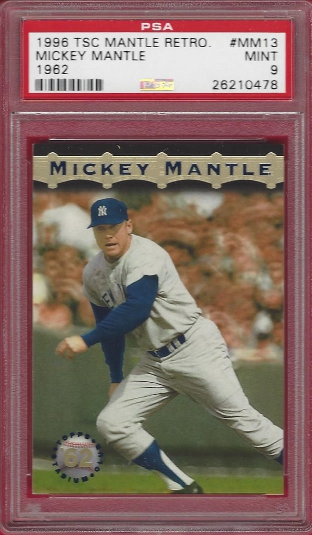 1996 Stadium Club Members Only Baseball #MMA9 Mickey Mantle Game Used –  National Card Investors