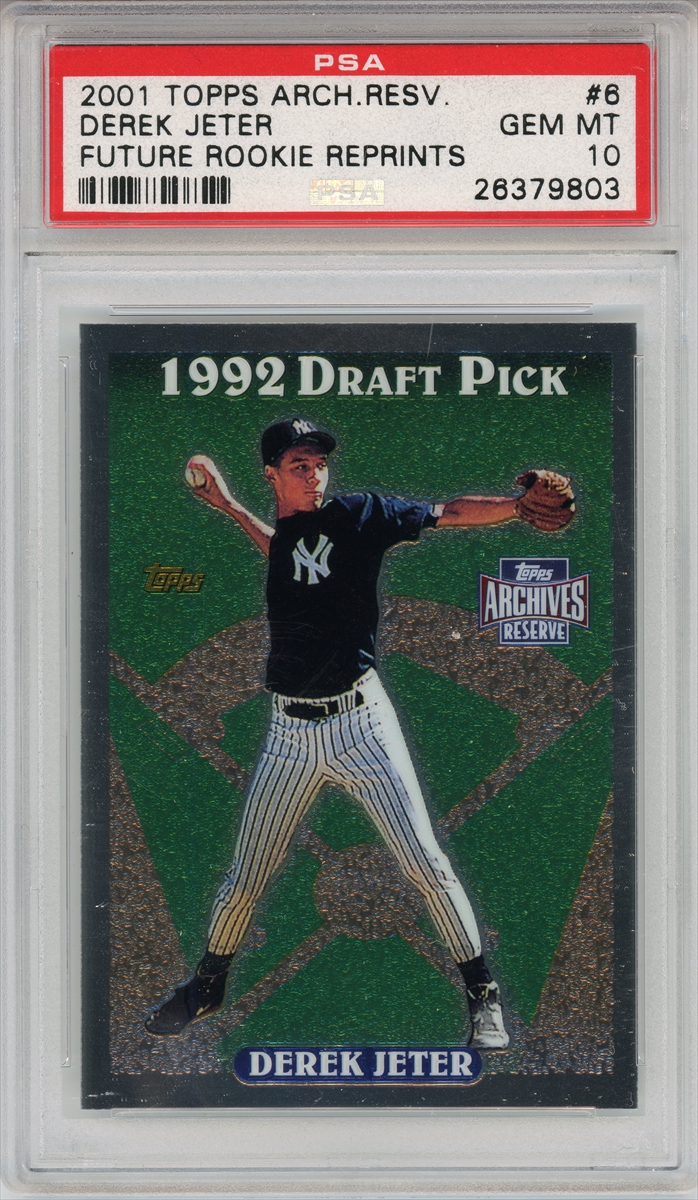 2006 Topps Reprint #98 DEREK JETER 1992 Draft Pick - GSA 10