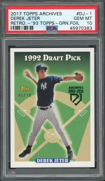 Baseball 2001 Present Topps Derek Jeter 1993 Reprints Published Set 2001 Present Topps Derek Jeter 1993 Reprints Bucket List