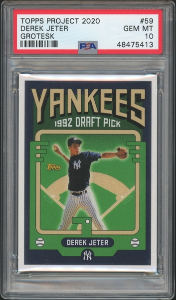 2006 Topps Reprint #98 DEREK JETER 1992 Draft Pick - GSA 10