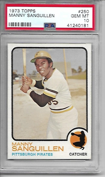  1973 Topps # 250 Manny Sanguillen Pittsburgh Pirates