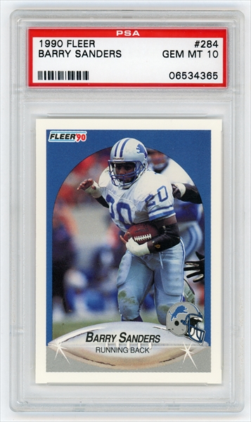 1995 Classic Nfl Experience #34 Barry Sanders Lions Hof Psa 10 F3658125-946