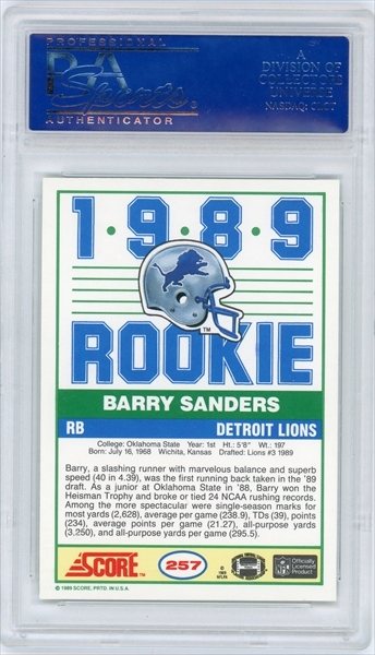 1996 Pacific Invincible Football Pro Bowl #PB-13 Barry Sanders at 's  Sports Collectibles Store