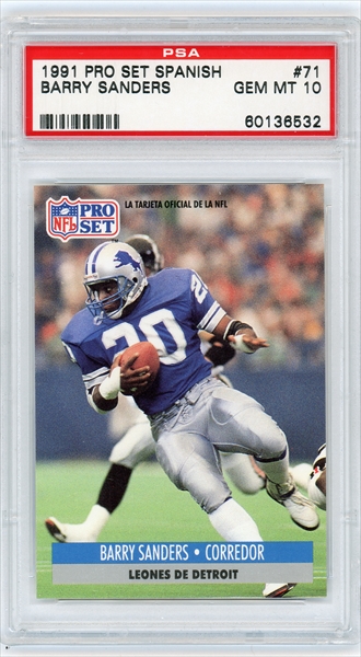 1995 Classic Nfl Experience #34 Barry Sanders Lions Hof Psa 10 F3658125-946