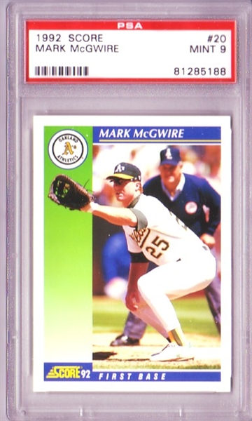 Mark McGwire 1992 Score P&G All-Star Series Mint Card #2