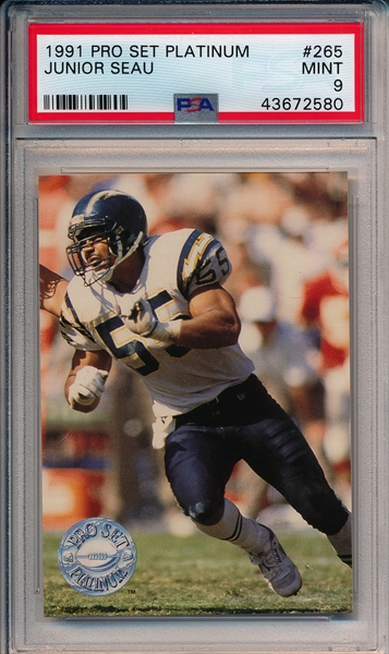 Junior Seau 1997 Pinnacle Totally Certified Platinum Blue 1749