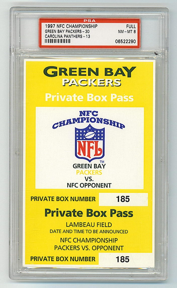 Football Ticket 1996 Green Bay Packers vs. 49ers 1/4 - Brett Favre Playoff  Game