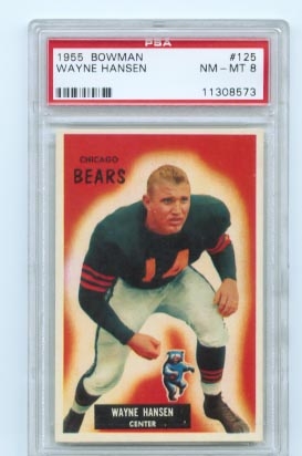 Football, 1955 Bowman Chicago Bears All Time Set: Pizza's 1955 Bowman Bears  Set