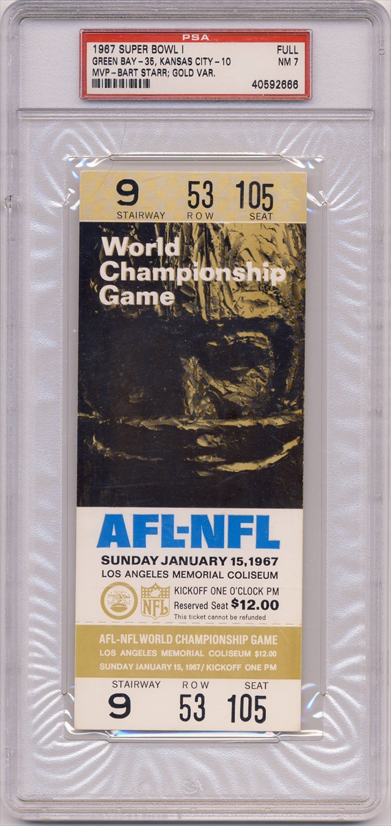 SUPER BOWL XL FULL TICKET - PSA 7 NM - ORANGE VAR - PITTSBURGH