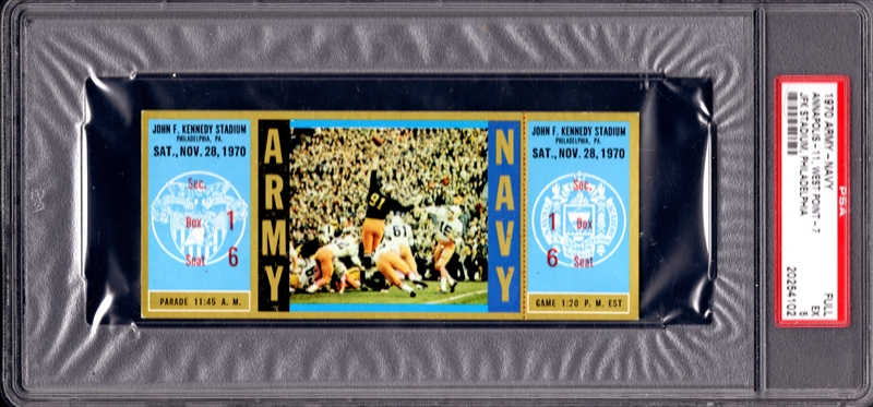 TWO RUGS 1935 Army vs Navy Football Ticket Design Franklin Field 