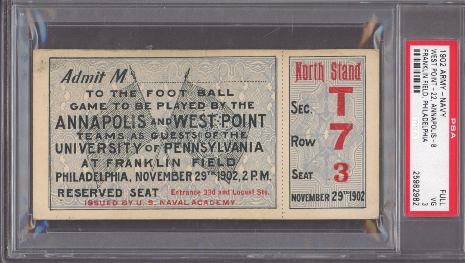 Tickets Army vs. Navy Football (1890Present) Army Autin's Army Navy