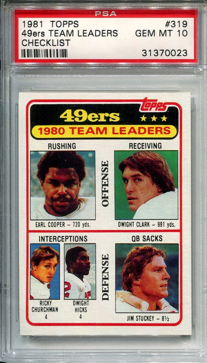 Football - 1981 Topps San Francisco 49ers: Matt P. 1981 49ers Set