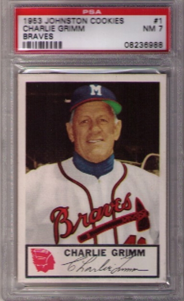 1953 Johnston Cookies Braves Vern Bickford (Braves)