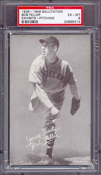 PSA 7 1952 Berk Ross Bob Feller