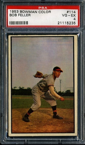 PSA 7 1952 Berk Ross Bob Feller