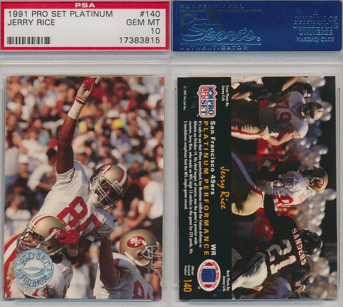 Jerry Rice 1991 Pro Set Bowl NFC Blue Jersey San Francisco 49ers