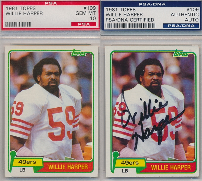 Willie Harper 49ers LB Topps 109 1981